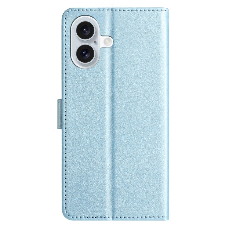 For iPhone 16 Plus Silk Texture Horizontal Flip Leather Phone Case