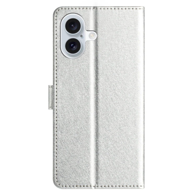 For iPhone 16 Plus Silk Texture Horizontal Flip Leather Phone Case