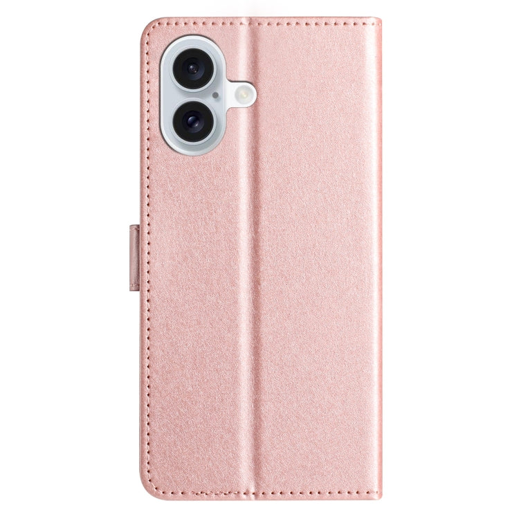 For iPhone 16 Silk Texture Horizontal Flip Leather Phone Case