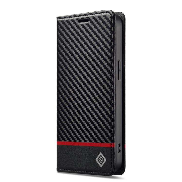 For iPhone 17e / 16e LC.IMEEKE Carbon Fiber Leather Phone Case