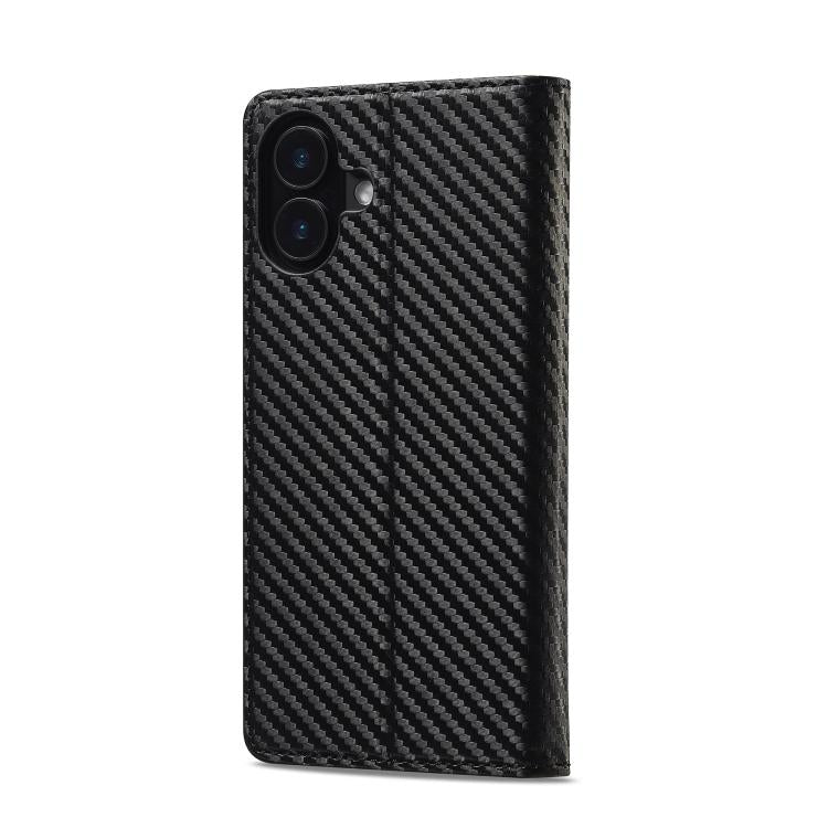 For iPhone 17 LC.IMEEKE Carbon Fiber Leather Phone Case