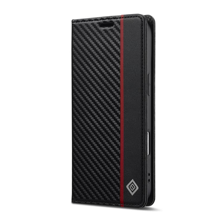 For iPhone Air LC.IMEEKE Carbon Fiber Leather Phone Case