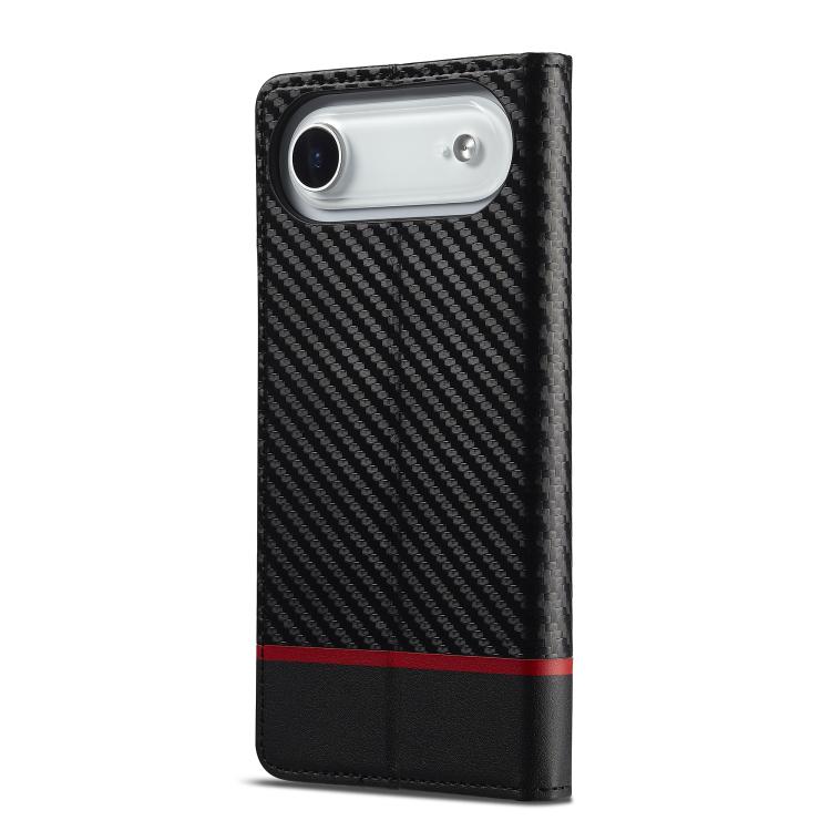 For iPhone Air LC.IMEEKE Carbon Fiber Leather Phone Case