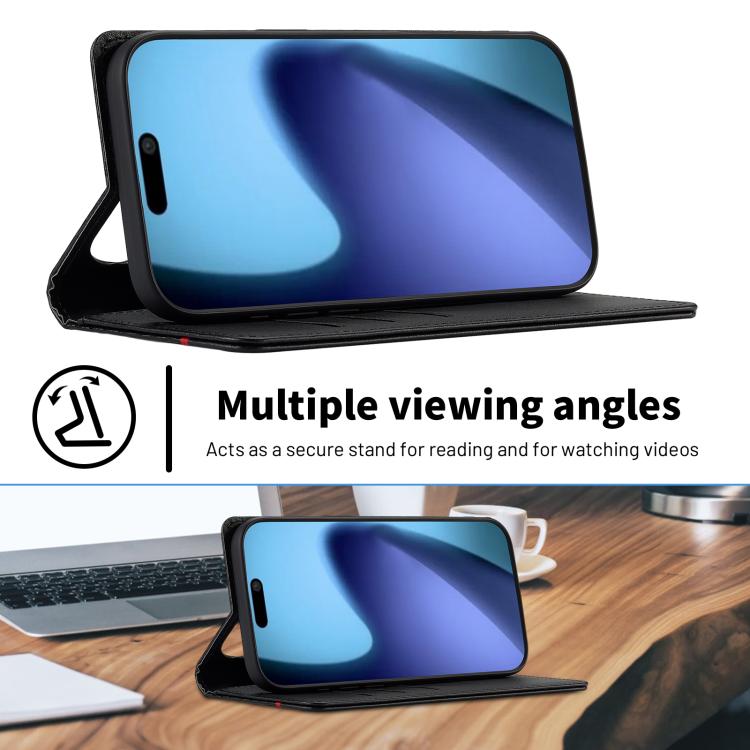 For iPhone Air LC.IMEEKE Carbon Fiber Leather Phone Case