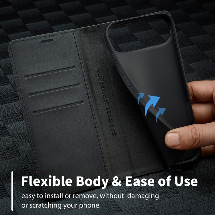 For iPhone Air LC.IMEEKE Carbon Fiber Leather Phone Case