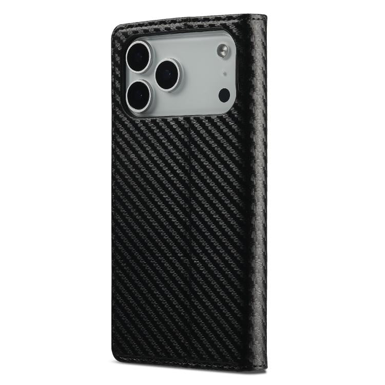 For iPhone 17 Pro LC.IMEEKE Carbon Fiber Leather Phone Case