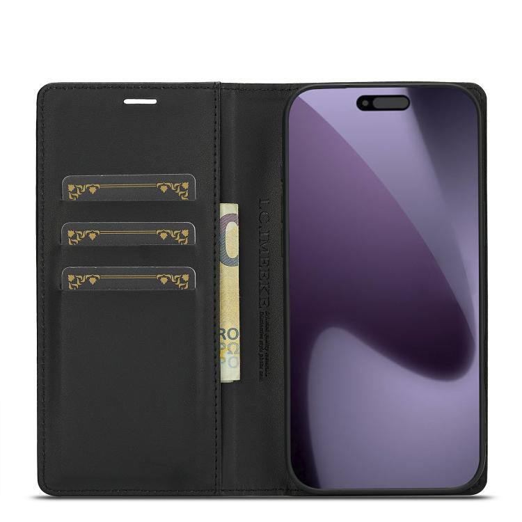 For iPhone 17 Pro LC.IMEEKE Carbon Fiber Leather Phone Case