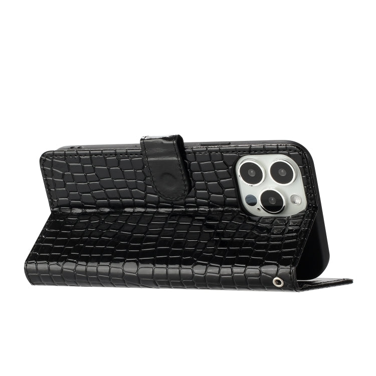 For iPhone 16 Pro Max Crocodile Texture Horizontal Flip Leather Phone Case