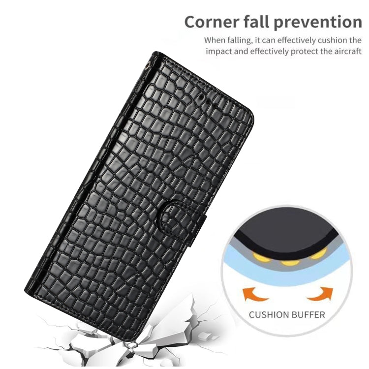 For iPhone 16 Pro Max Crocodile Texture Horizontal Flip Leather Phone Case