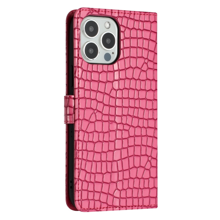 For iPhone 16 Pro Max Crocodile Texture Horizontal Flip Leather Phone Case