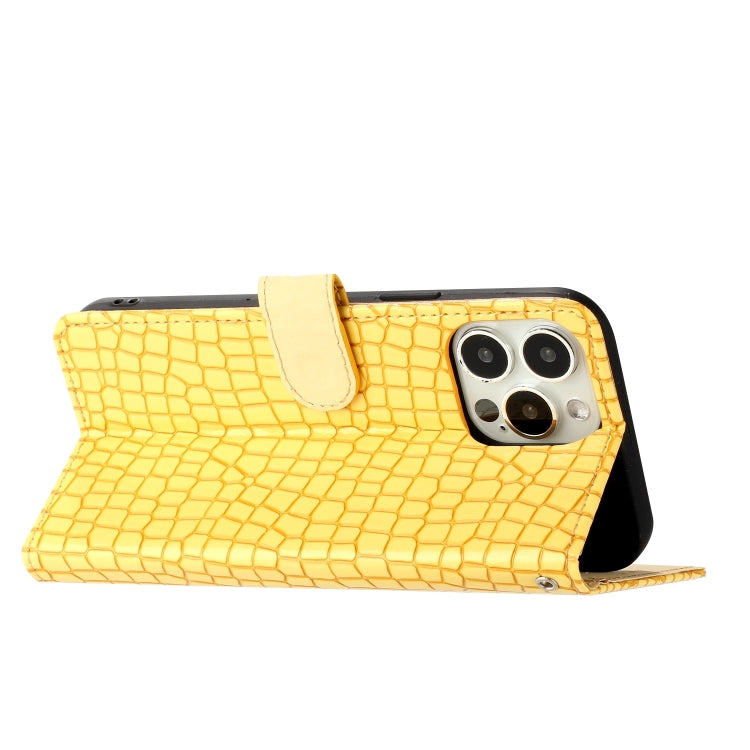 For iPhone 16 Pro Max Crocodile Texture Horizontal Flip Leather Phone Case