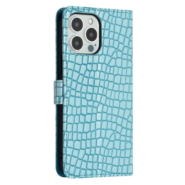 For iPhone 16 Pro Max Crocodile Texture Horizontal Flip Leather Phone Case