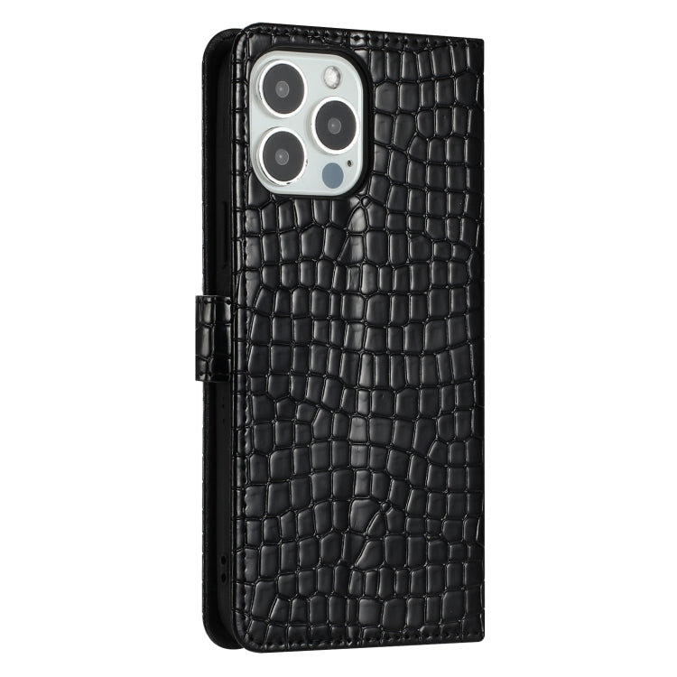 For iPhone 16 Pro Crocodile Texture Horizontal Flip Leather Phone Case