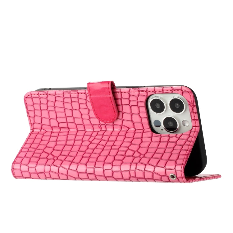 For iPhone 16 Pro Crocodile Texture Horizontal Flip Leather Phone Case