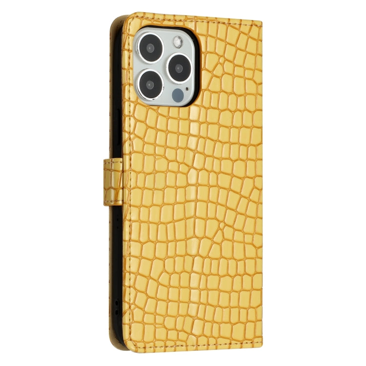 For iPhone 16 Pro Crocodile Texture Horizontal Flip Leather Phone Case