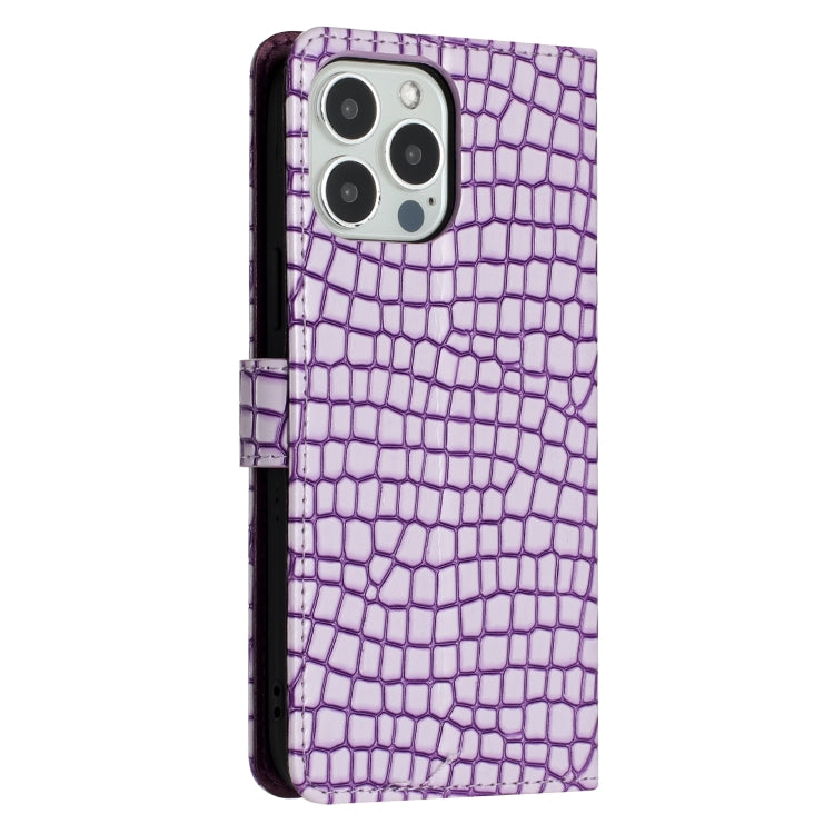 For iPhone 16 Pro Crocodile Texture Horizontal Flip Leather Phone Case