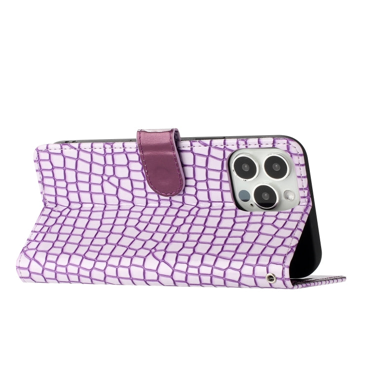 For iPhone 16 Pro Crocodile Texture Horizontal Flip Leather Phone Case