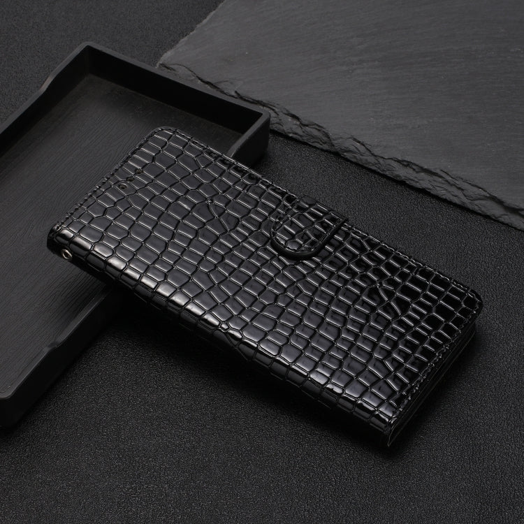 For iPhone 16 Plus Crocodile Texture Horizontal Flip Leather Phone Case