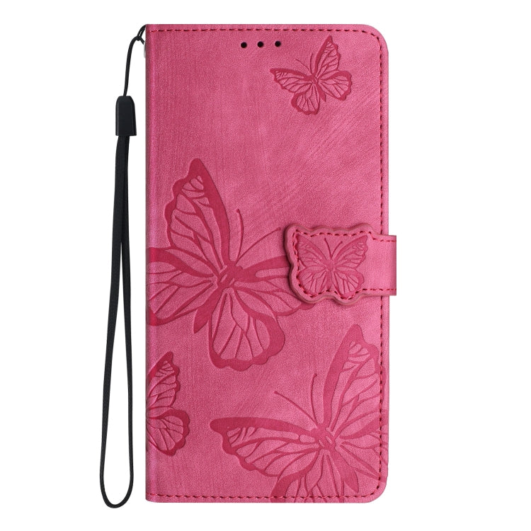 For iPhone 16 Plus Skin-feel Embossed Butterfly Leather Phone Case