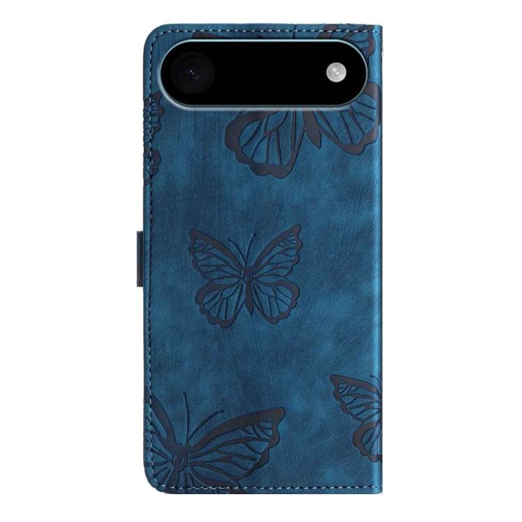 For iPhone Air Skin-feel Embossed Butterfly Leather Phone Case