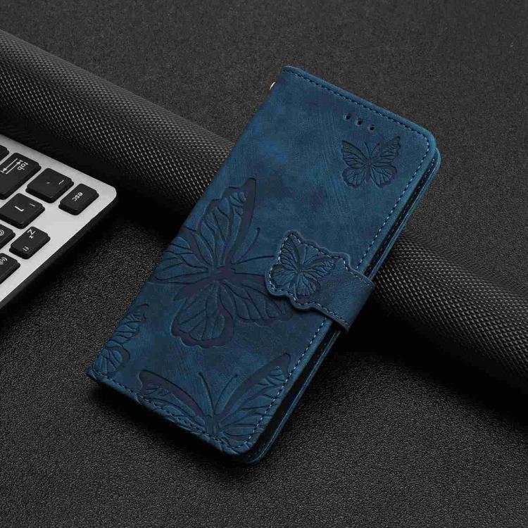 For iPhone Air Skin-feel Embossed Butterfly Leather Phone Case