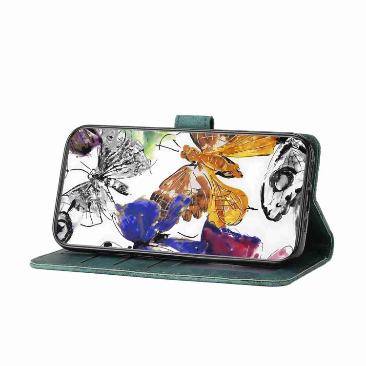 For iPhone Air Skin-feel Embossed Butterfly Leather Phone Case
