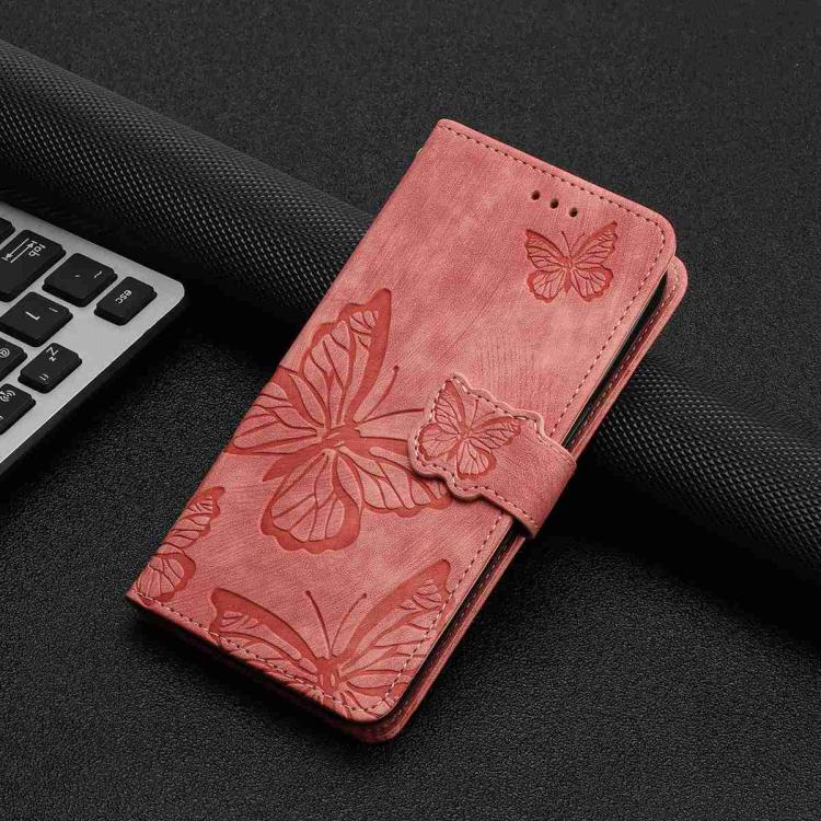 For iPhone Air Skin-feel Embossed Butterfly Leather Phone Case