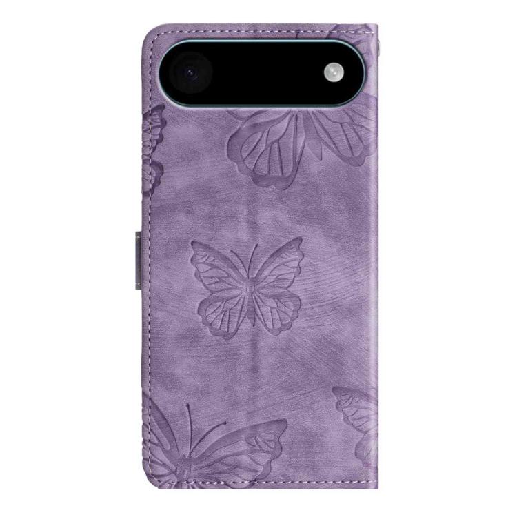 For iPhone Air Skin-feel Embossed Butterfly Leather Phone Case