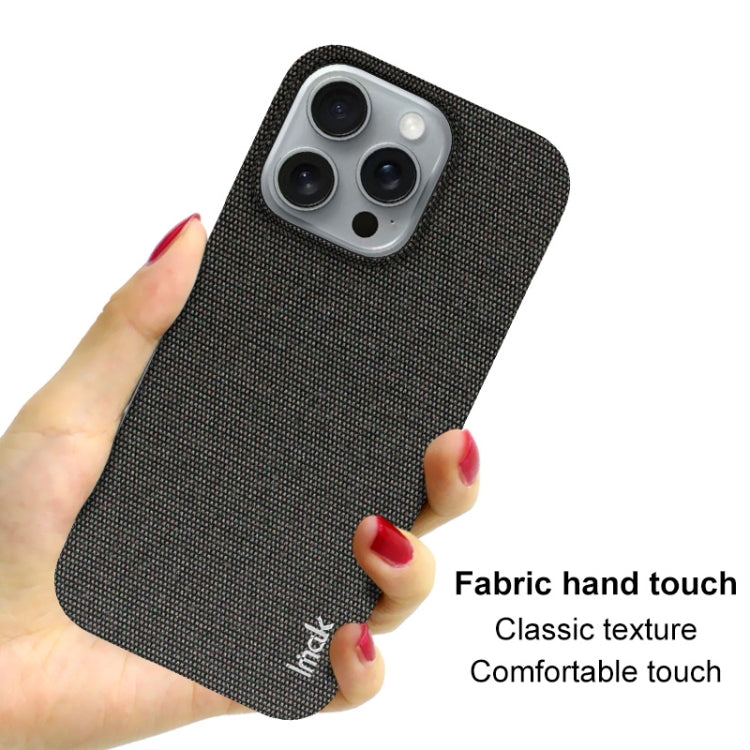 For iPhone 16 Pro Max imak Ruiyi Series Cloth Texture PU + PC Phone Case
