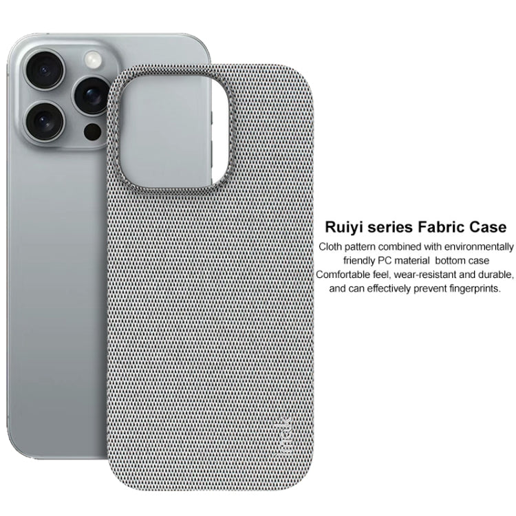 For iPhone 16 Pro Max imak Ruiyi Series Cloth Texture PU + PC Phone Case