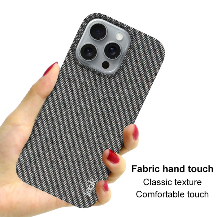 For iPhone 16 Pro Max imak Ruiyi Series Cloth Texture PU + PC Phone Case