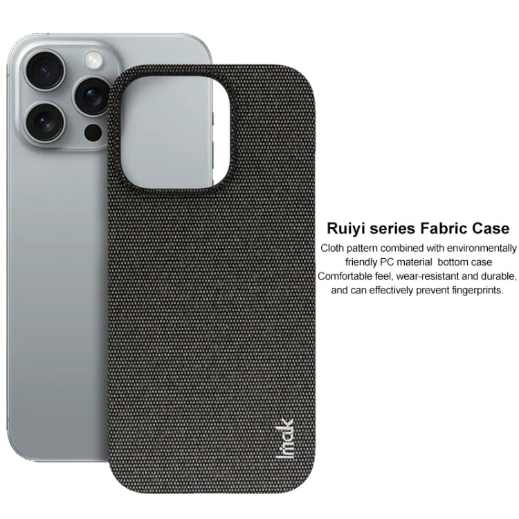 For iPhone 16 Pro imak Ruiyi Series Cloth Texture PU + PC Phone Case