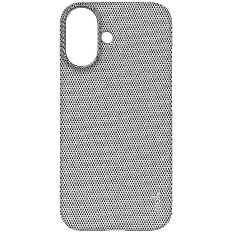 For iPhone 16 imak Ruiyi Series Cloth Texture PU + PC Phone Case