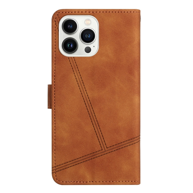 For iPhone 16 Pro Max Skin-feel Stitching Leather Phone Case