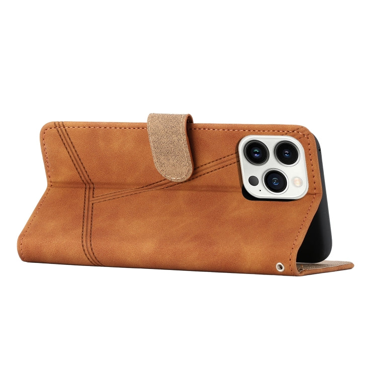 For iPhone 16 Pro Max Skin-feel Stitching Leather Phone Case