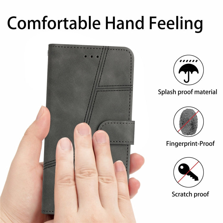 For iPhone 16 Plus Skin-feel Stitching Leather Phone Case