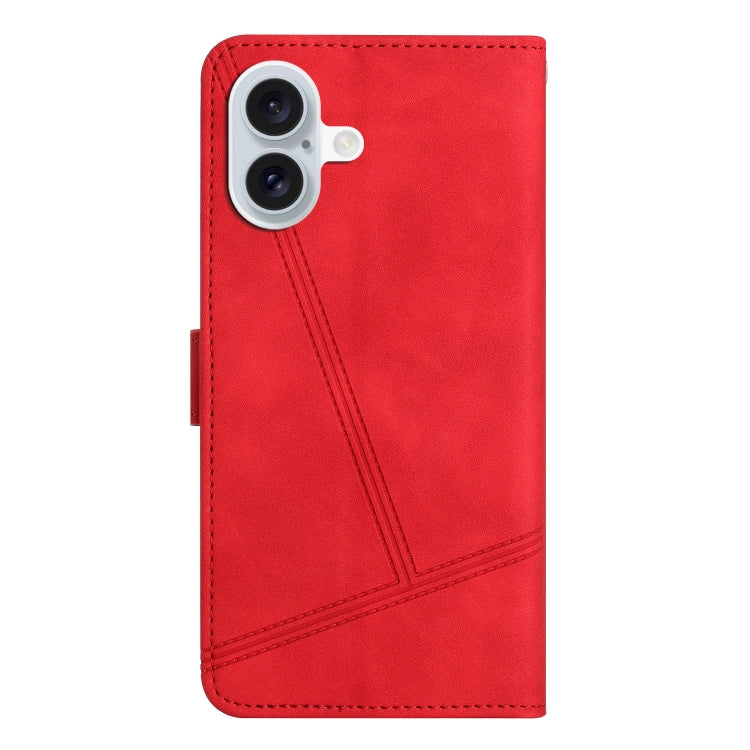 For iPhone 16 Skin-feel Stitching Leather Phone Case