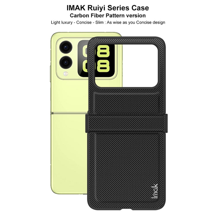 For Huawei nova Flip imak Ruiyi Series Carbon Fiber PU + PC Phone Case