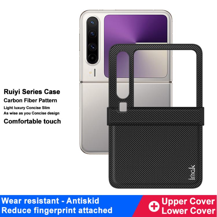 For Huawei Pura X imak Ruiyi Series Carbon Fiber PU + PC Phone Case