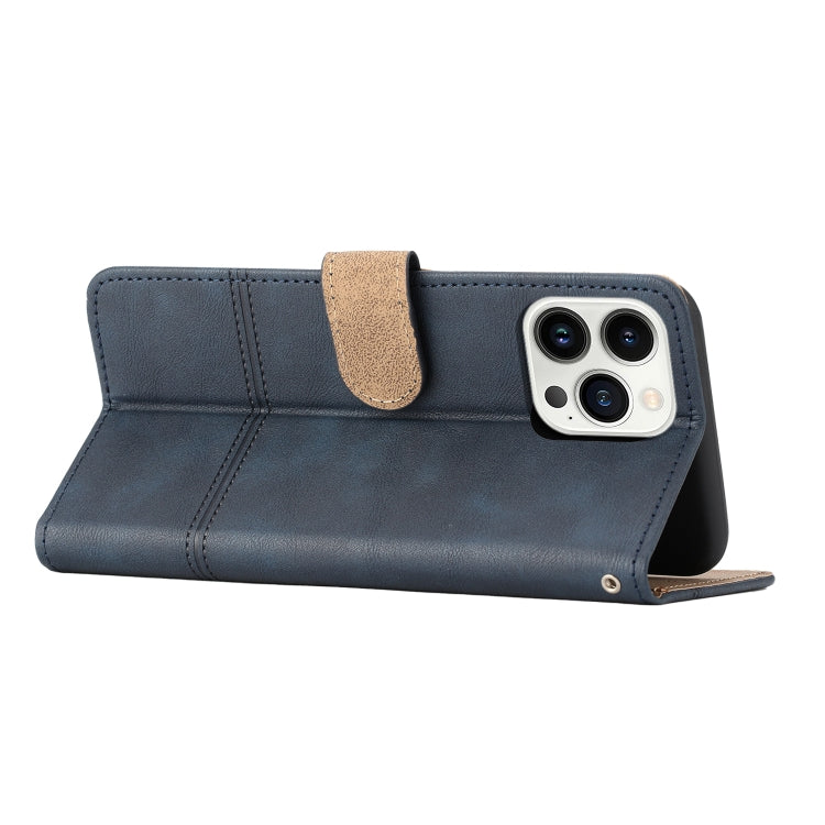 For iPhone 16 Pro Max Cowhide Texture Stitching Leather Phone Case