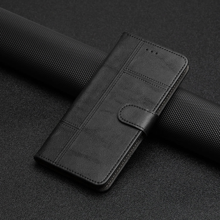 For iPhone 16 Pro Cowhide Texture Stitching Leather Phone Case