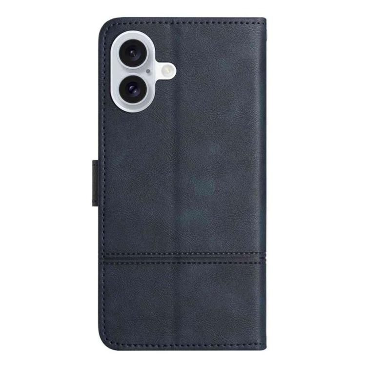 For iPhone 17 Cowhide Texture Stitching Leather Phone Case