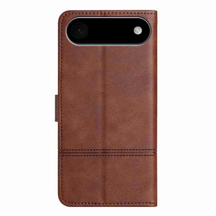 For iPhone Air Cowhide Texture Stitching Leather Phone Case