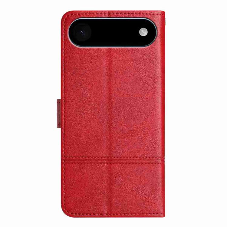 For iPhone Air Cowhide Texture Stitching Leather Phone Case