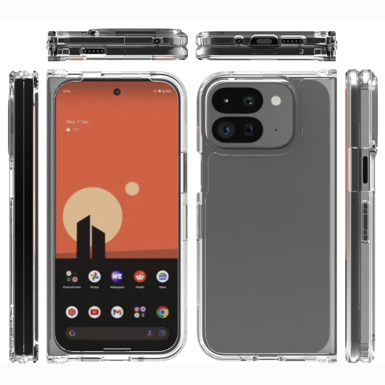 For Google Pixel 9 Pro Fold Scratchproof Acrylic TPU Phone Case - Transparent