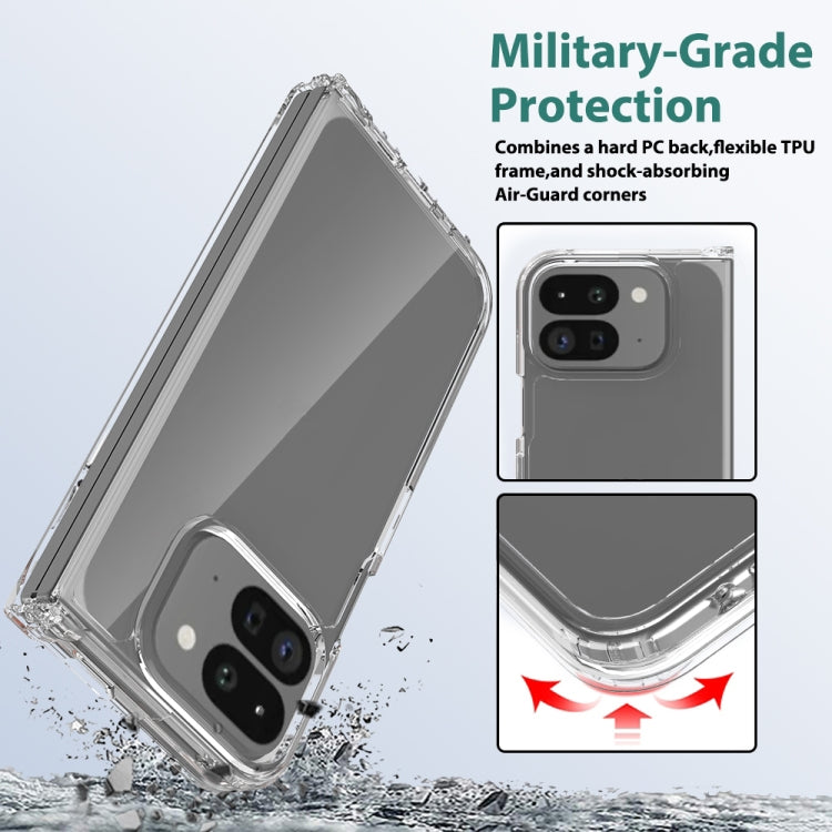 For Google Pixel 9 Pro Fold Scratchproof Acrylic TPU Phone Case - Transparent