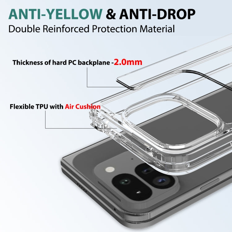 For Google Pixel 9 Pro Fold Scratchproof Acrylic TPU Phone Case - Transparent