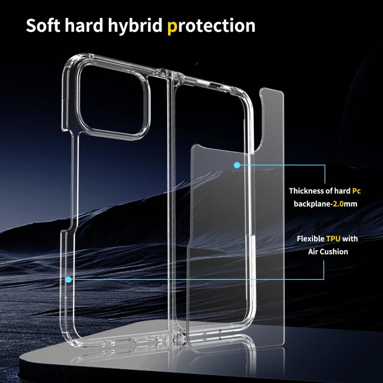 For Google Pixel 10 Pro Fold Scratchproof Acrylic TPU Phone Case - Transparent