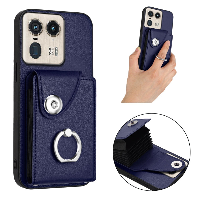 For Motorola Edge 50 Ultra EU Version Organ Card Bag Ring Holder Phone Case