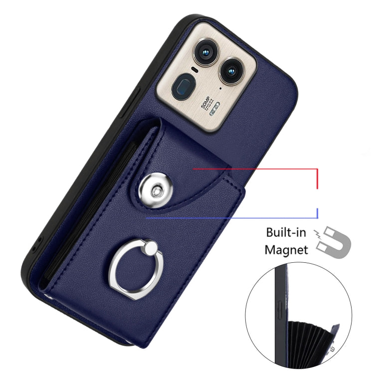 For Motorola Edge 50 Ultra EU Version Organ Card Bag Ring Holder Phone Case